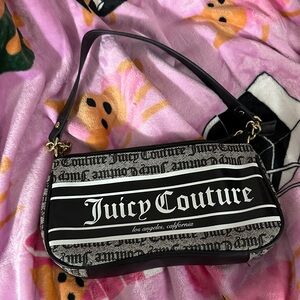Juicy Couture Black and White Logo Shoulder Bag